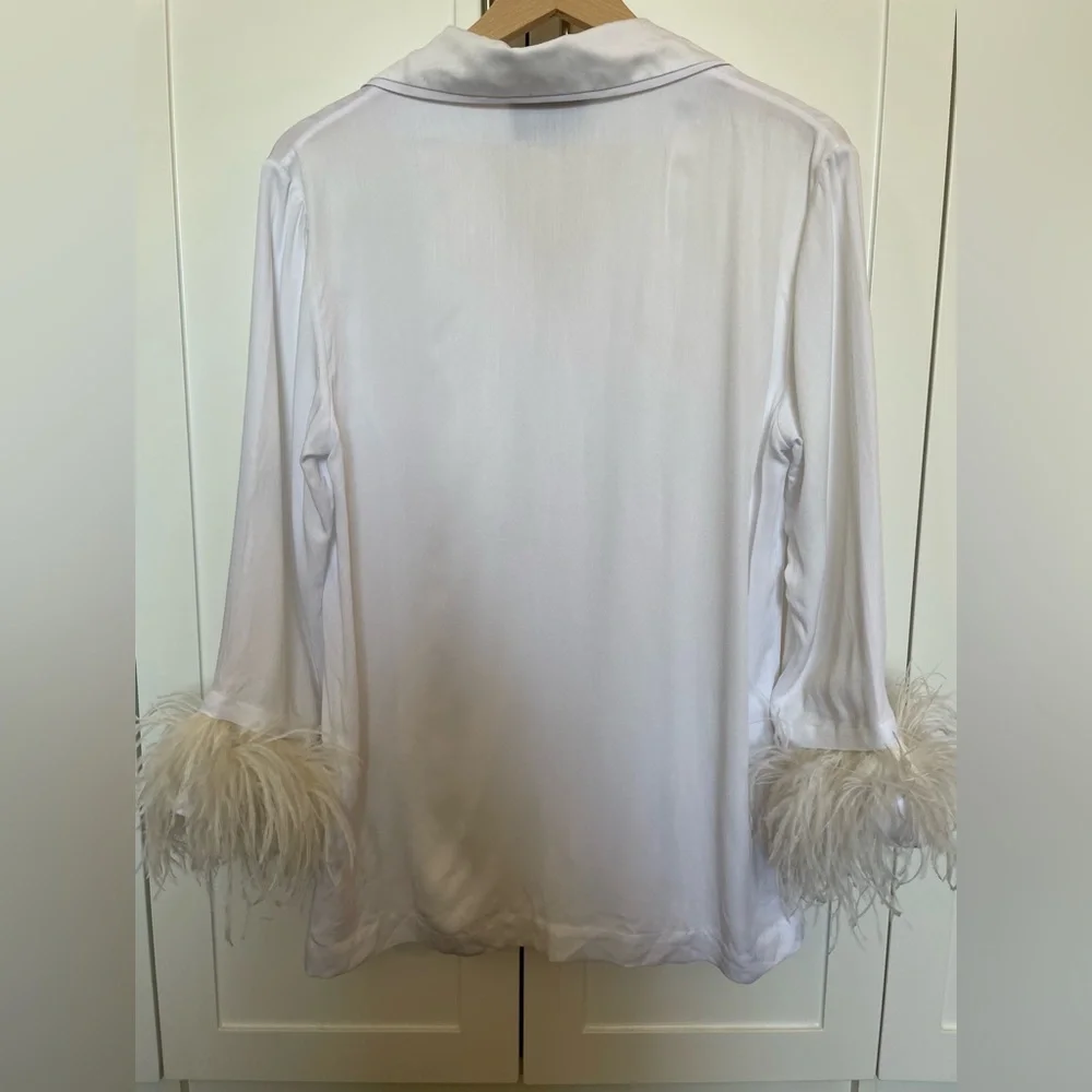 Sleeper Feather Blouse Pajama Top XS - Picture 7 of 8